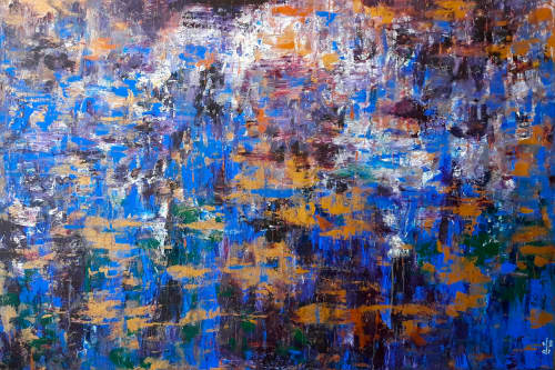 Springtime in a broken mirror | Oil And Acrylic Painting in Paintings by Elena Parau. Item composed of canvas in boho or contemporary style