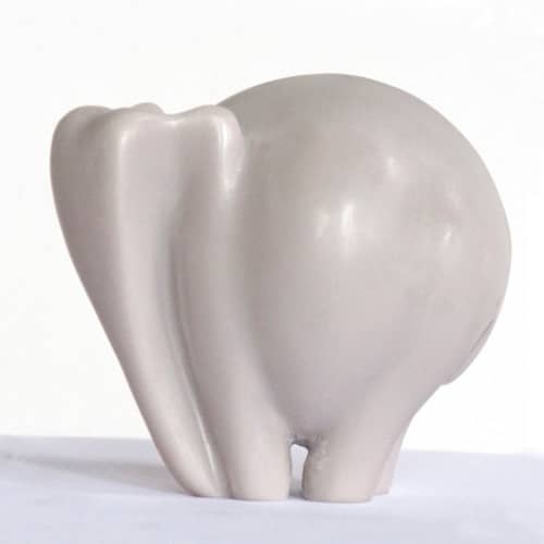 little Elephant | Sculptures by Ninon Art. Item made of marble works with boho & minimalism style