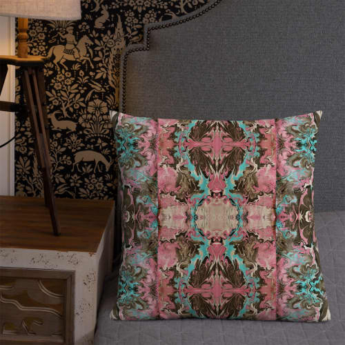 Intricate arabesque IV | Prints by KALEIDO MARBLING ART. Item made of cotton