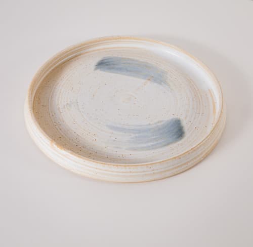 Stoneware Dinner Plate - wave | Dinnerware by KilnGod Ceramics. Item composed of stoneware