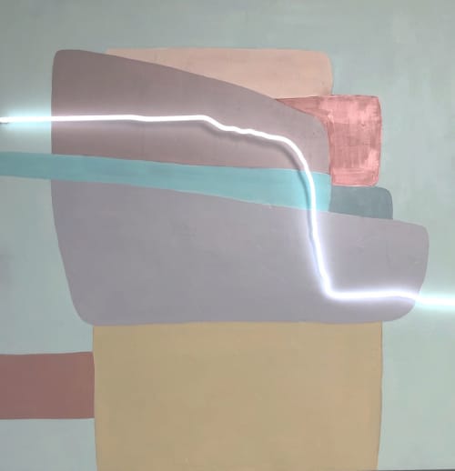 Step Down | Oil And Acrylic Painting in Paintings by Heidi Conrod | Private Residence in Ottawa. Item made of canvas