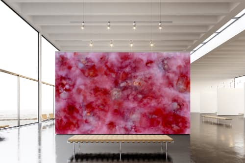 Ocean Mist-RP Wallpaper Mural | Wall Treatments by MELISSA RENEE fieryfordeepblue  Art & Design. Item made of paper works with contemporary & eclectic & maximalism style