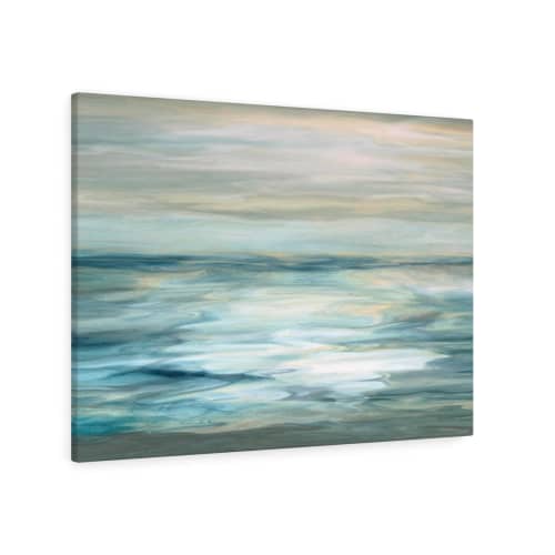 Ocean Voyage _ 1239 -- dreamy waves and dramatic sky | Prints in Paintings by Petra Trimmel. Item made of canvas with paper