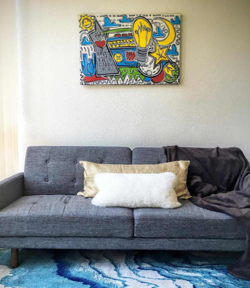 Abstract painting | Oil And Acrylic Painting in Paintings by Elliott C Nathan. Item made of canvas