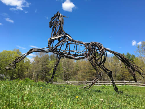 Hawk Ridge Horses | Public Sculptures by Wendy Klemperer Art Inc. Item made of steel