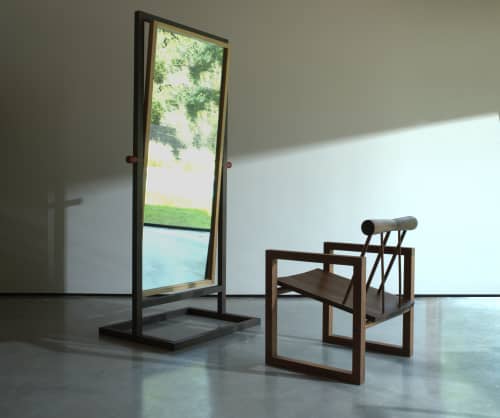 Junction Mirror | Decorative Objects by Oxford Street Furniture. Item made of wood & glass