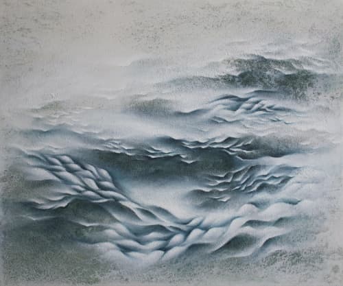 Play of leaves | Oil And Acrylic Painting in Paintings by Francesca Borgo. Item made of canvas with synthetic works with minimalism & contemporary style