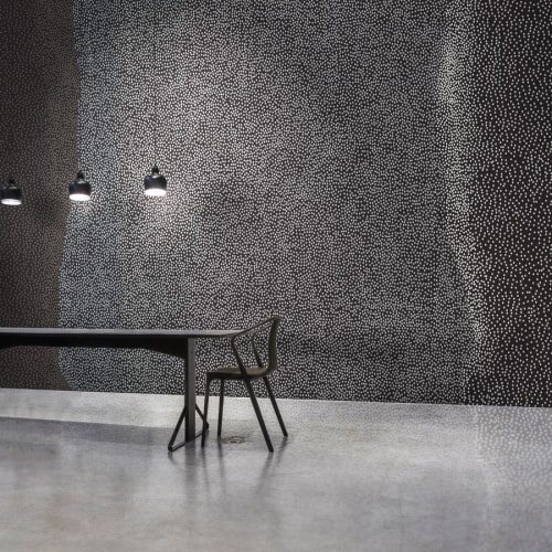 Tides | Coal | Wallpaper in Wall Treatments by Jill Malek Wallpaper. Item composed of fabric and paper