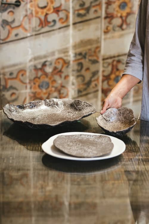 Old lace in Sicily | Plate in Dinnerware by Patrizia Italiano | Palermo in Palermo. Item composed of stone