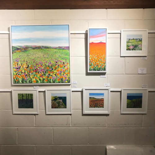 Surrey Art Box Exhibition 2019 | Oil And Acrylic Painting in Paintings by Becca Clegg | Denbies Wine Estate in Dorking. Item composed of synthetic