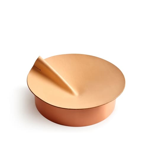 Rotonda | Storage by Uniqka. Item made of copper with leather works with minimalism & contemporary style