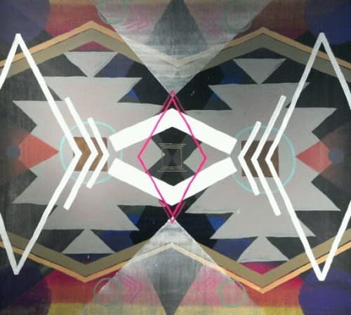 "Neon Indian" | Oil And Acrylic Painting in Paintings by Matthew Mahler. Item made of canvas