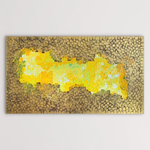 From Space to Space (SOLD) | Oil And Acrylic Painting in Paintings by Alessia Lu. Item made of canvas works with contemporary & industrial style