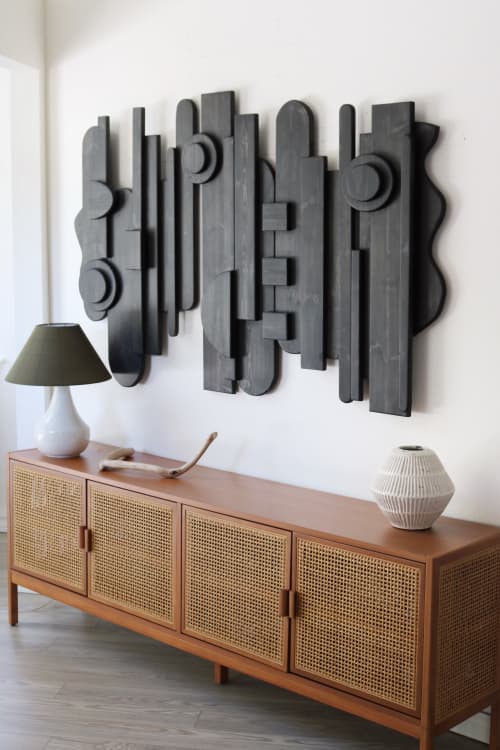 Wood Sculpture, Wood Wall Art, Dimensional Wood Art | Wall Sculpture in Wall Hangings by Blank Space Studios. Item made of oak wood