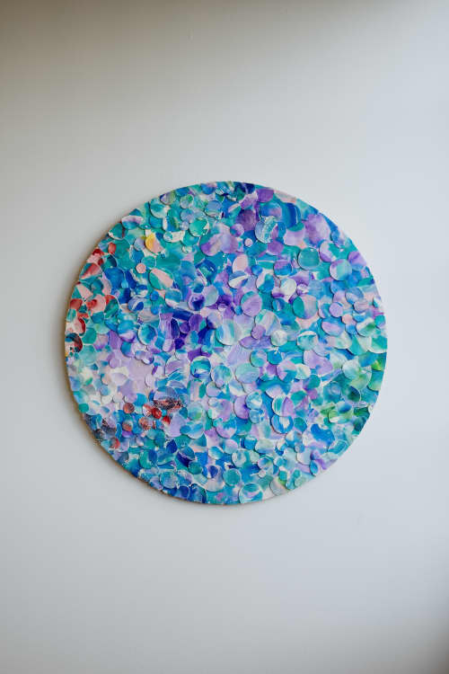 Ripple | Mixed Media by Corrie in Color. Item composed of leather in contemporary style