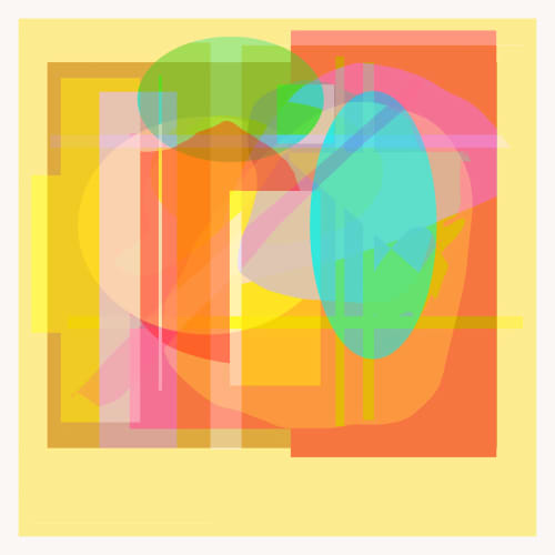 Color Abstractions C plus | Paintings by Marc VanDermeer. Item composed of paper