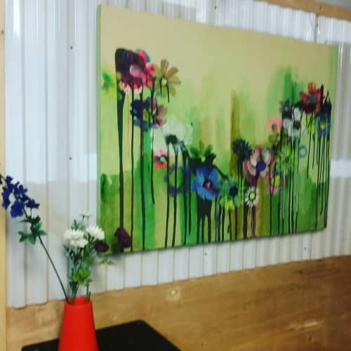 Floral Painting | Oil And Acrylic Painting in Paintings by Colleen Sandland Beatnik. Item made of canvas