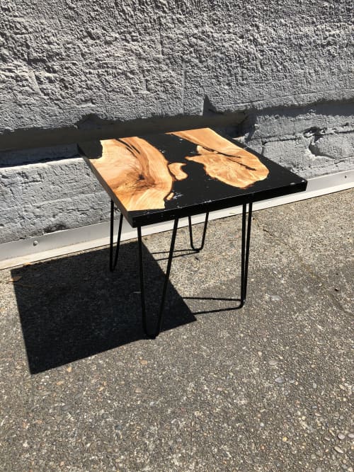 Maple Resin Side Table | Tables by Black Rose WoodCraft