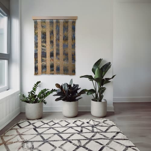 Earthen Stripe | Tapestry in Wall Hangings by Jessie Bloom Studio. Item works with boho & japandi style