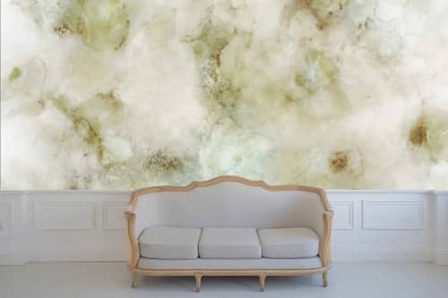 Hydrangea-NRL Wallpaper Mural | Wall Treatments by MELISSA RENEE fieryfordeepblue  Art & Design. Item composed of paper and synthetic in contemporary or country & farmhouse style