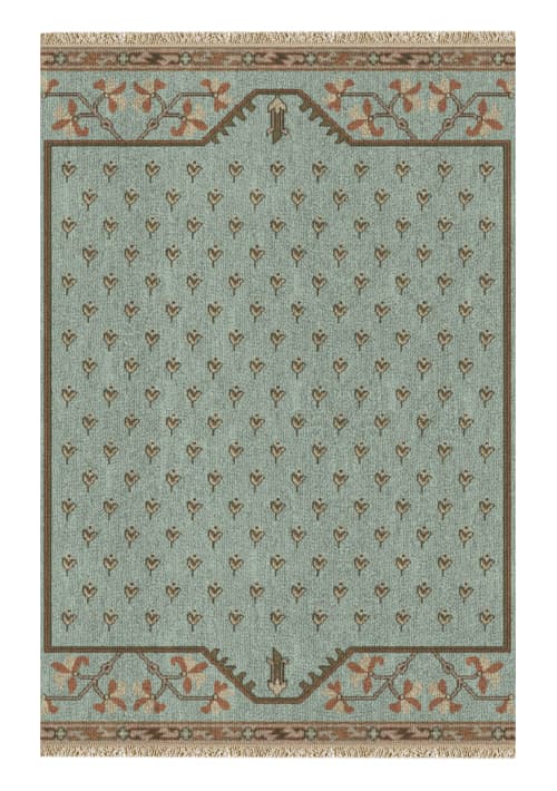 Lotto Hand-Knotted Wool Turkish Rug | Area Rug in Rugs by Kevin Francis Design. Item composed of fabric and fiber in traditional style
