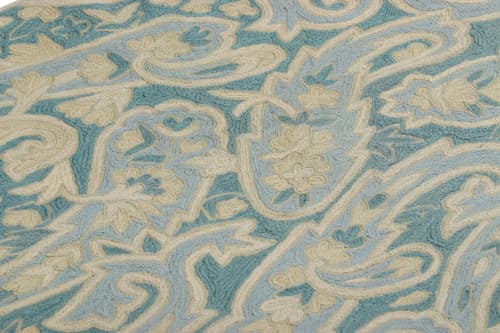 Rug & Kilim’s Contemporary Chain Stitch Rug in Blue | Area Rug in Rugs by Rug and Kilim