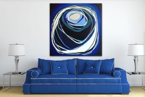 Deep Water | Oil And Acrylic Painting in Paintings by Rhonda Davies Art. Item composed of canvas and synthetic