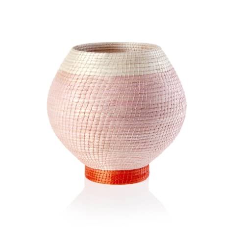 colorblock halo vase blush | Vases & Vessels by Charlie Sprout. Item made of fiber