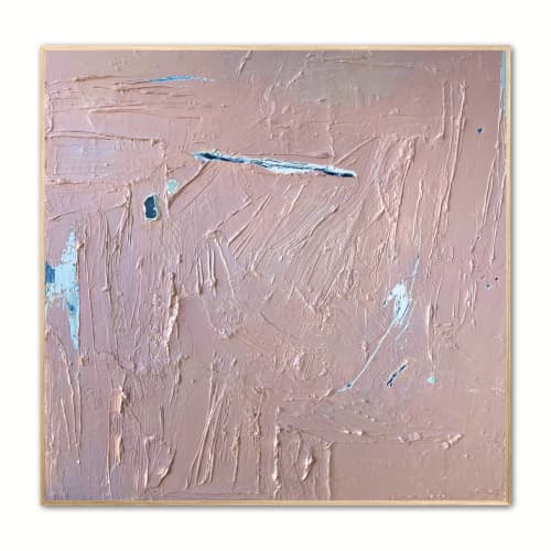 Into The Wild, 40x40 inch Textural Abstract Painting | Oil And Acrylic Painting in Paintings by Allison Rohland. Item made of canvas with synthetic works with minimalism & contemporary style