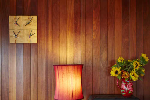 Puzz Clock | Decorative Objects by Asor Adudu aka Ace. Item composed of bamboo in art deco style
