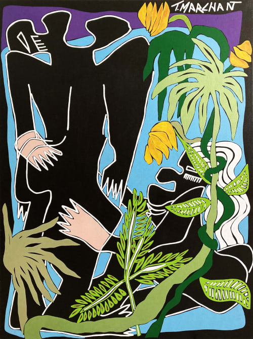Agapo II | Oil And Acrylic Painting in Paintings by THEODOSIA MARCHANT. Item composed of canvas and synthetic
