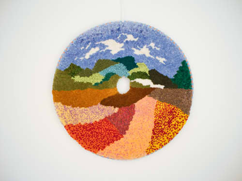 Landscape 1 | Tapestry in Wall Hangings by Yunan Ma Fiber Art. Item composed of wool and copper
