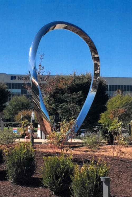 Endless Curve No.5 | Public Sculptures by Wenqin CHEN | Norton Healthcare in Louisville. Item composed of steel