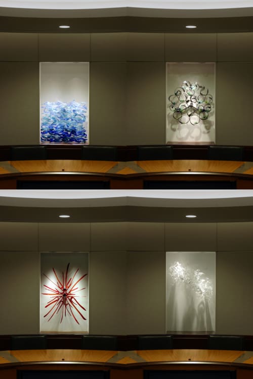 The Four Elements | Wall Sculpture in Wall Hangings by April Wagner, epiphany studios | Pfizer Global Supply in Rochester. Item composed of glass