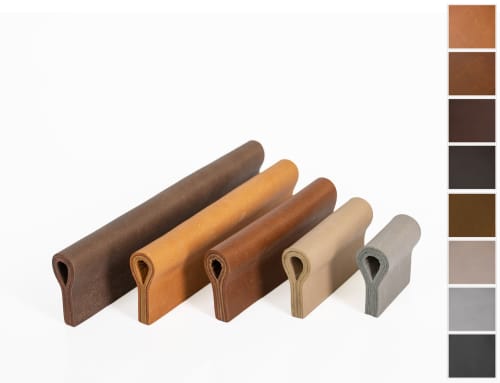 Leather Drawer Pulls - MILANO-PURE - VINTAGE | Hardware by minimaro - luxury furniture handles. Item composed of leather
