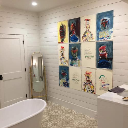 Abstract Painting | Oil And Acrylic Painting in Paintings by Leroy Miranda Jr. Item made of synthetic