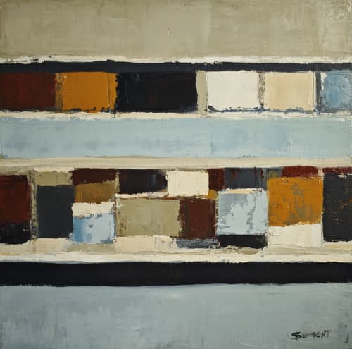 L'ordre du monde | Oil And Acrylic Painting in Paintings by Sophie DUMONT.. Item composed of canvas in minimalism or contemporary style