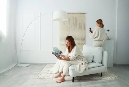 Misty Bruine - Woven Wall Art for Stylish Home Decor | Tapestry in Wall Hangings by Lale Studio & Shop. Item composed of bamboo & wool compatible with boho and minimalism style