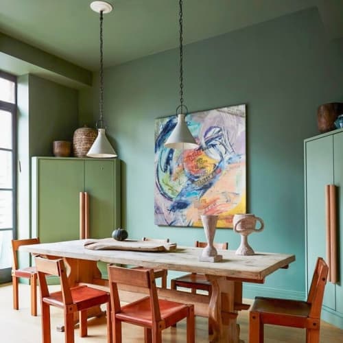 Babel II | Mixed Media by Eugenie Diserio. Item composed of canvas in mid century modern or contemporary style