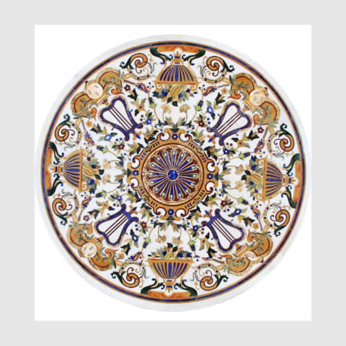 white marble table, coffee table, end table, tabletop | Tables by Innovative Home Decors. Item made of marble works with country & farmhouse & art deco style