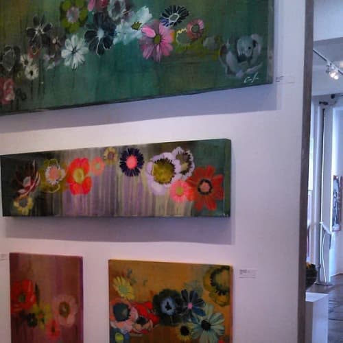 Floral Paintings | Oil And Acrylic Painting in Paintings by Colleen Sandland Beatnik | Artspace Warehouse in Los Angeles. Item made of canvas