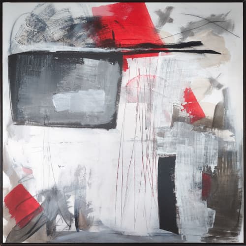 'interior realites' | Oil And Acrylic Painting in Paintings by Everything Eventually Studio. Item in minimalism or mid century modern style