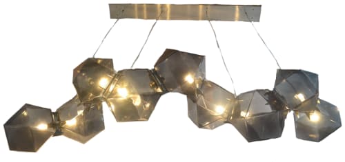 Custom Lights glass chandelier | Chandeliers by Custom Lighting by Prestige Chandelier. Item composed of glass