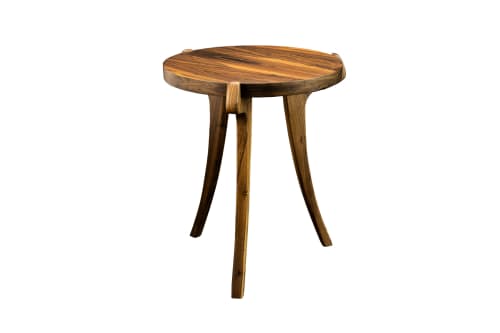 Contemporary Wood Sabre-Leg Side Table from Costantini, Ucce | Tables by Costantini Design. Item made of wood compatible with contemporary and modern style