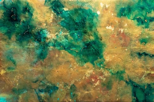 'IVY' - Luxury Epoxy Resin Abstract Artwork | Oil And Acrylic Painting in Paintings by Christina Twomey Art + Design. Item composed of canvas & synthetic