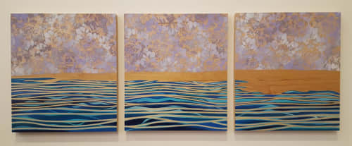 Lavender Lavations | Oil And Acrylic Painting in Paintings by Mark Bueno | Eating Recovery Center | Insight Behavioral Health Corporate Headquarters in Denver. Item made of wood with canvas