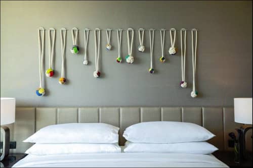 Painted Knot Installation | Ornament in Decorative Objects by Cassandra Smith | Renaissance Columbus Westerville-Polaris Hotel in Westerville. Item made of fiber & synthetic