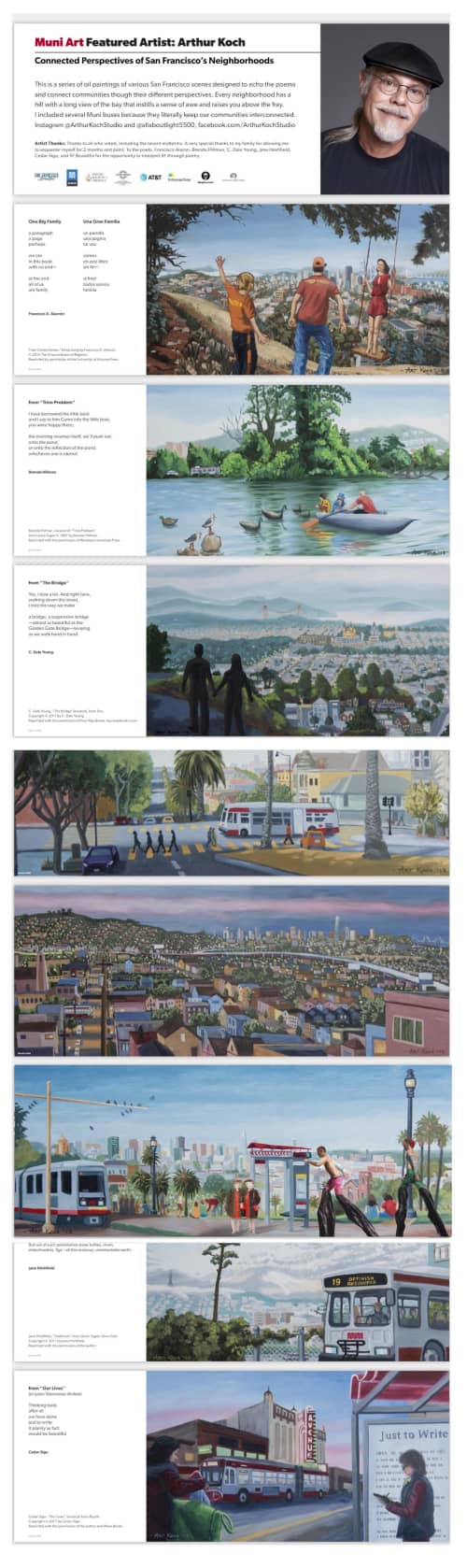 SF Beautiful MUNI Series | Oil And Acrylic Painting in Paintings by Arthur Koch. Item composed of canvas & synthetic