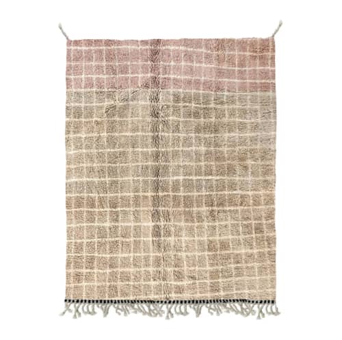 Moroccan Berber Rug - Handcrafted Moroccan Handmade Rug | Area Rug in Rugs by Marrakesh Decor. Item composed of wool in boho or mid century modern style