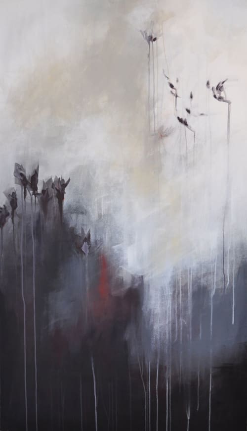 Water Series 39 | Oil And Acrylic Painting in Paintings by Lisa Ochowycz. Item composed of synthetic